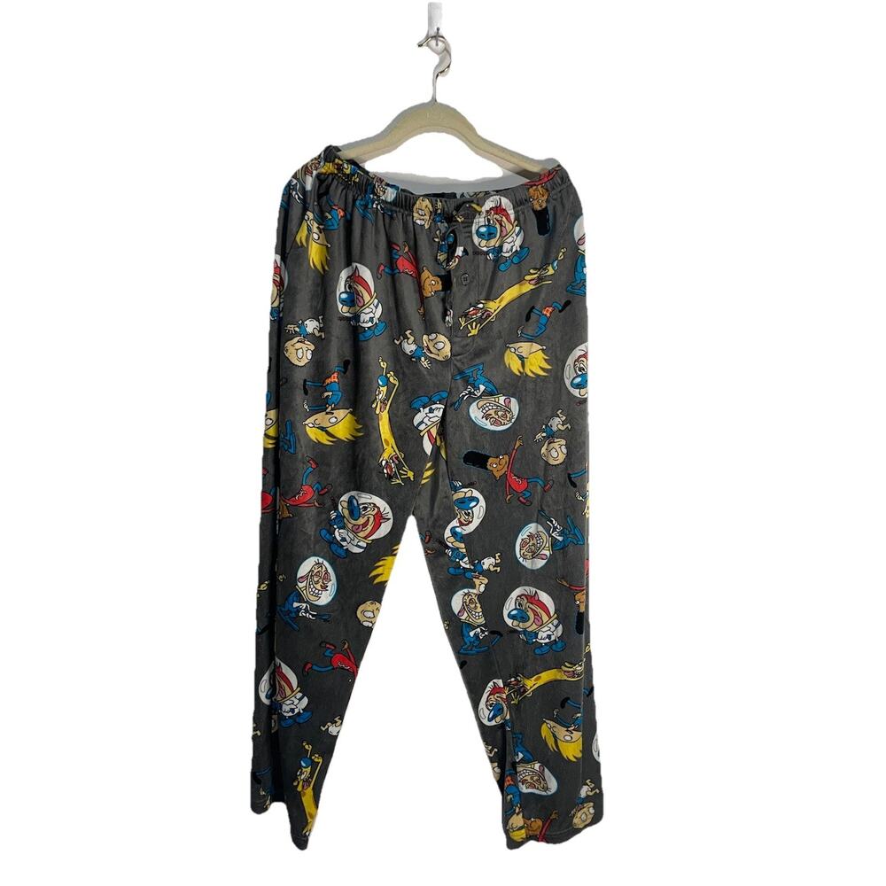 Men's 90s Y2K Nickelodeon Cartoon Pajama Pants Size L (Rugrats, Hey‎ Arnold, Cat